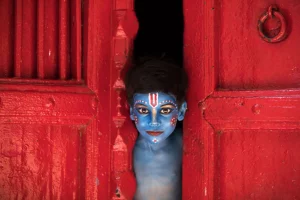 Portrait of Krishna in Varanasi, India