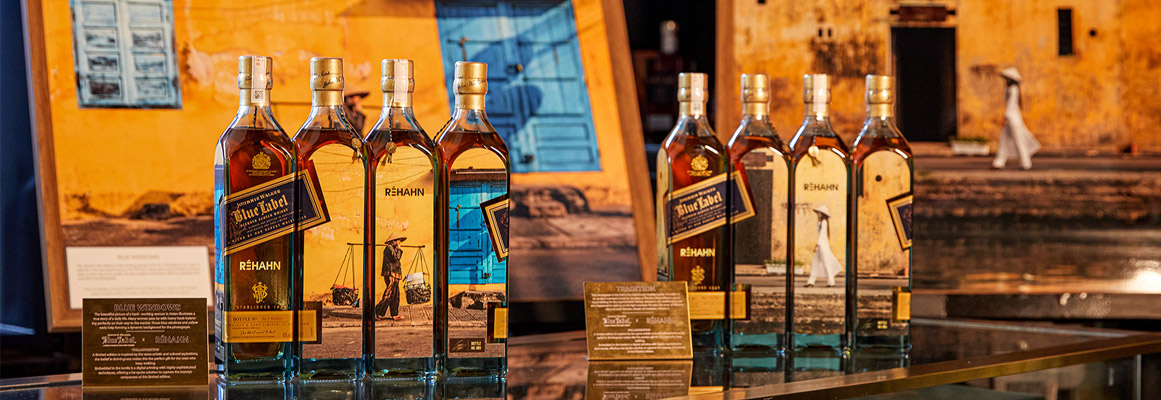 Read more about the article Collection of Johnnie Walker Bottles Featuring Réhahn Photographs
