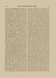 Scan of George Davison’s article "Impressionism in Photography", Part II, published in The Photographic Times, January 23, 1891