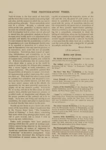 Scan of George Davison’s article "Impressionism in Photography", Part II, published in The Photographic Times, January 16, 1891