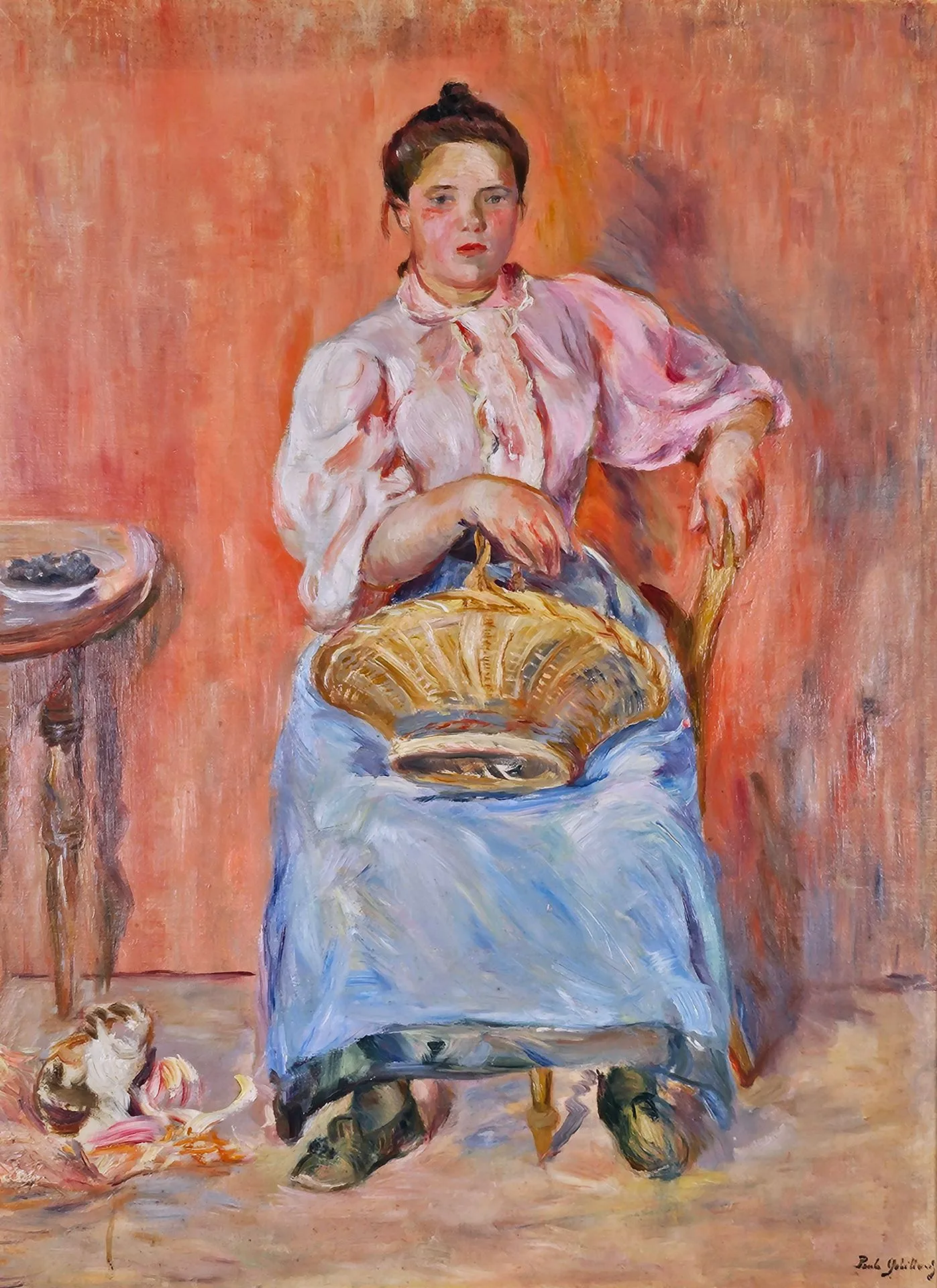 Jeune femme au panier - Paule Gobillard - Réhahn Collection